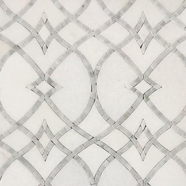 Lace Waterjet Mosaic Thassos Marble for Kitchen Backsplash| Accent Wall Bathroom| Bathroom Tile| Luxury Tile| White  Marble Tile All Marble Tiles