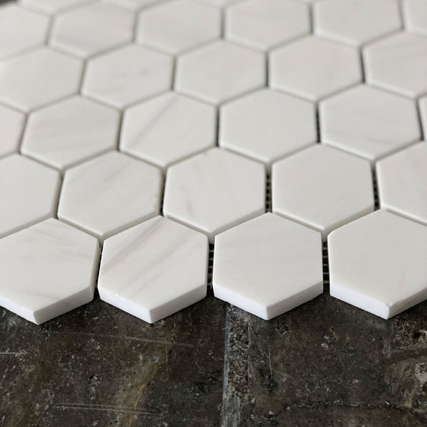 Dolomite Hexagon 2" Polished Mosaic All Marble Tiles