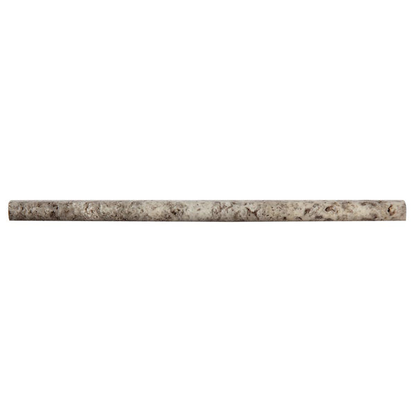 Silver Travertine Honed Pencil Moulding 1/2x12 All Marble Tiles