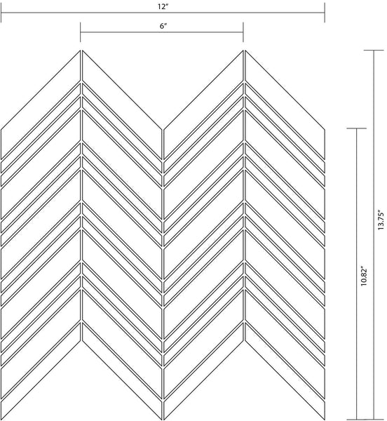 Chevron Waterjet Mosaic Pure White and Mother of Pearl All Marble Tiles