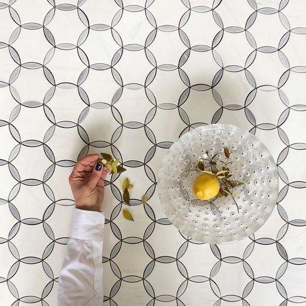 Lauri Waterjet Mosaic Dolomite and Equator All Marble Tiles