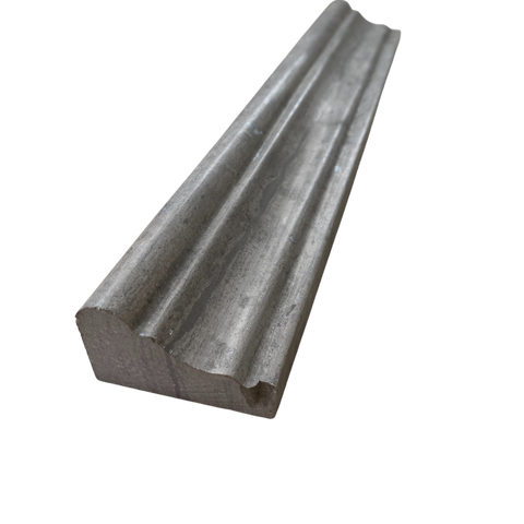 Milano Gray Marble Liner Crown Molding Trim| Grey Marble Molding Trim| Kitchen Tile Trim Piece| Marble Tile Finishing Piece| grey Marble Crown Mold All Marble Tiles