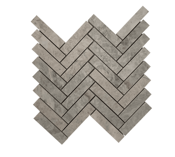 Alicha White Marble Mosaic Polished Herringbone Backsplash| White Herringbone Backsplash| Herringbone White Tile| White Bathroom Tile| Herringbone Pattern Marble Tile All Marble Tiles