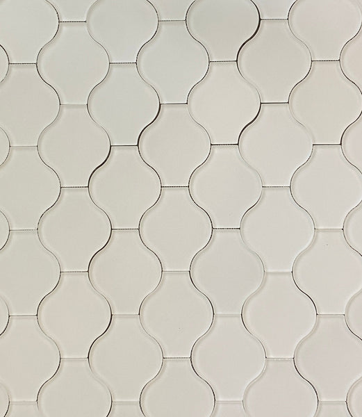 Lanterna Waterjet Mosaic Tile White Frosted Glass For Back Splash Kitchen| Accent Wall Mosaic Tile| Glass Wall Tile| Bathroom Tile| Luxury Glass Mosaic All Marble Tiles