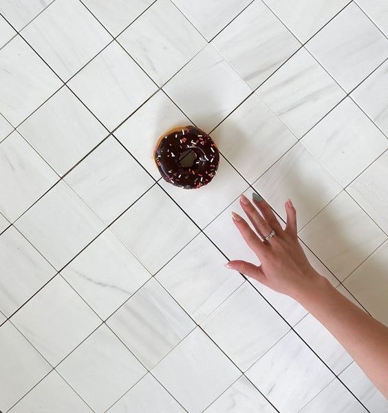 Dolomite Marble Tile 4x4 on Mesh Mosaic Honed For Wall or Floor| Shower Floor Tile| Bathroom Floor Tile| Kitchen Backsplash Mosaic| Kitchen Tile| Shower Mosaic All Marble Tiles