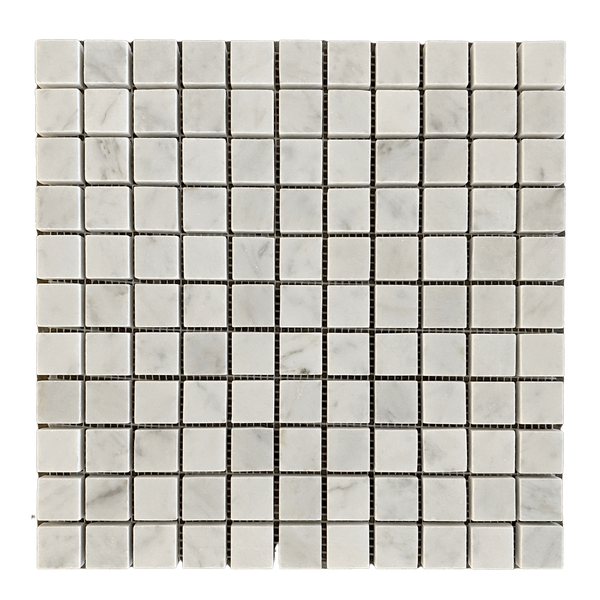 Bianco Carrara Marble Polished 1x1 Square Mosaic Tile | Floor Tile | Wall Tile | Kitchen Mosaic | Bathroom Mosaic | Shower Mosaic | All Marble Tiles