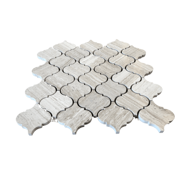Arabesque Casablanca Oyster Grey Polished Mosaic All Marble Tiles