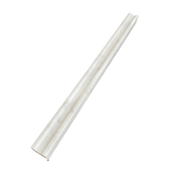 Bianco Carrara Marble Polished Penna Pencil Border Tile| Picture Frame Marble Pencil| Carrara Marble Trim| Marble Molding Pencil| Kitchen Pencil Tile All Marble Tiles