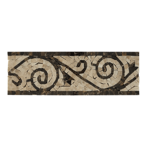 Art Border Polished Dark Emperador and Cappucino Marble All Marble Tiles