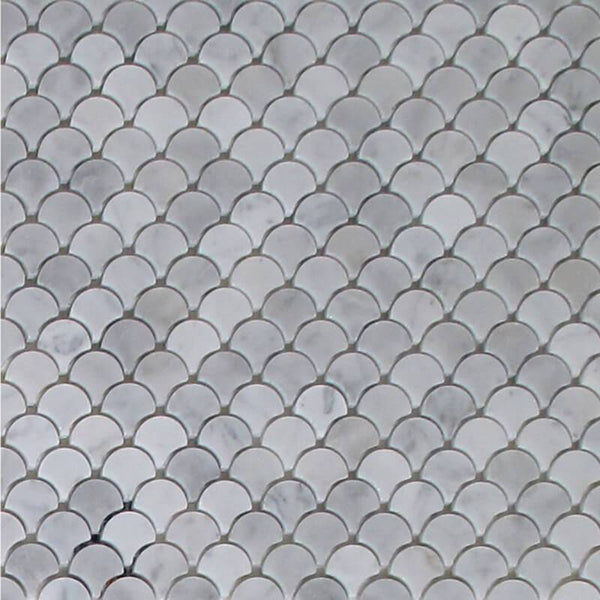 Petite Waterjet Mosaic Crema Marfil Polished All Marble Tiles