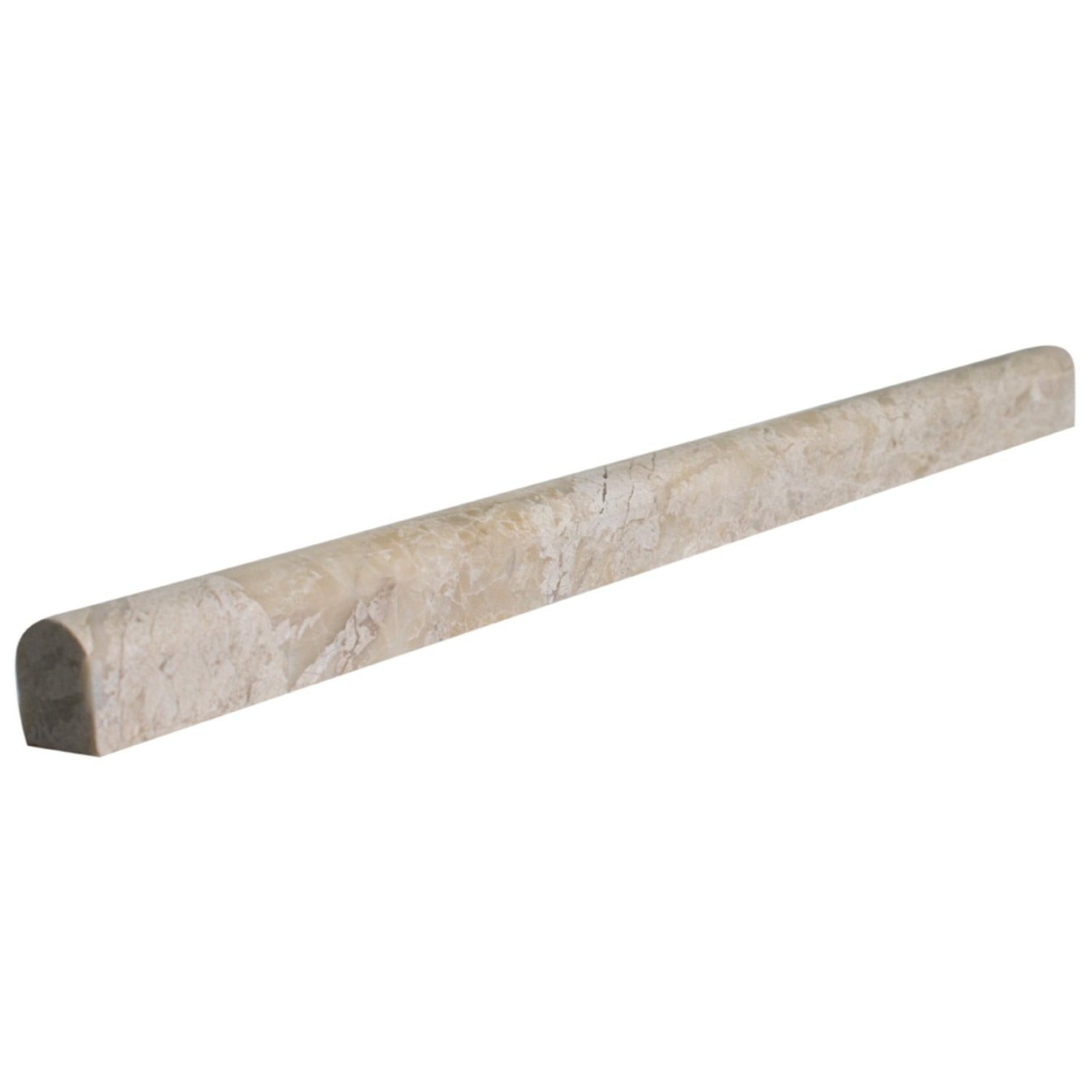 Crema Marfil Honed Marble 1/2x12 Pencil Moulding All Marble Tiles