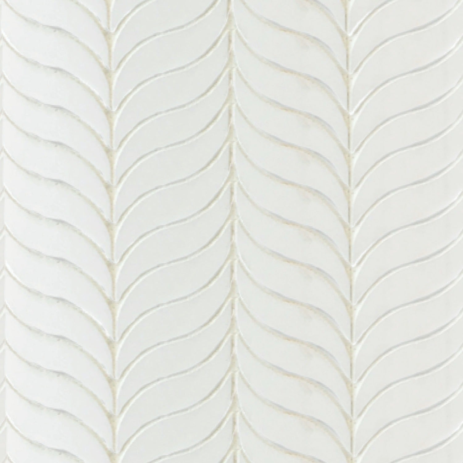 Feather Thassos Polished Waterjet Mosaic All Marble Tiles