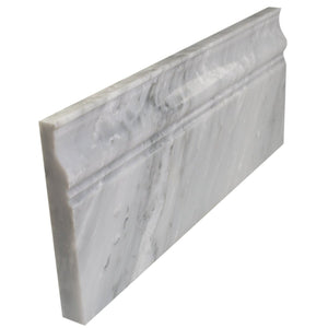 Arabescato Carrara Polished 5x12 Base Moulding Marble All Marble Tiles