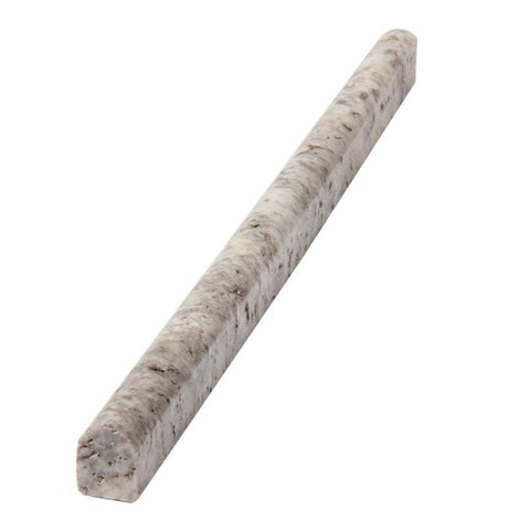 Silver Travertine Honed Pencil Moulding 1/2x12 All Marble Tiles