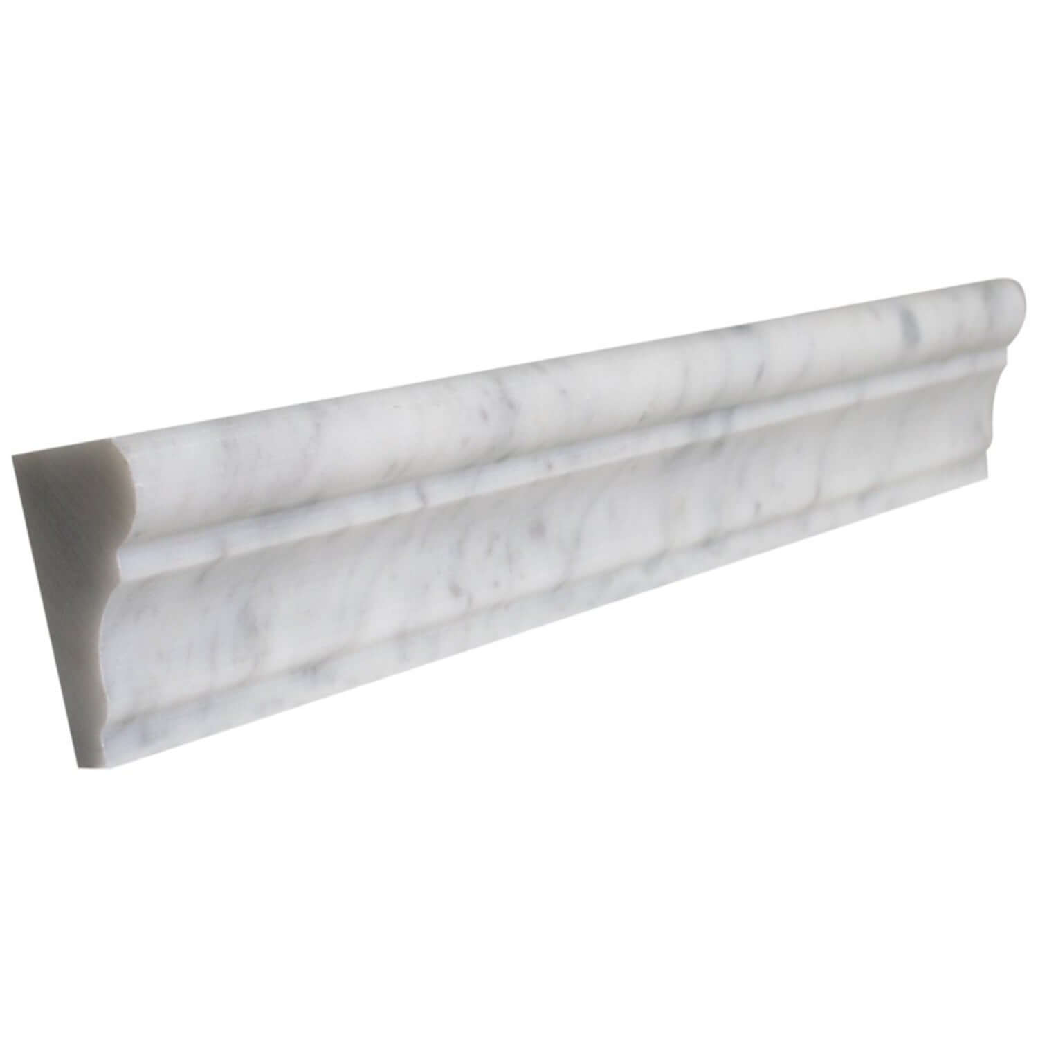 Arabescato Carrara Marble 2x12 Honed Crown Chair-Rail Moulding All Marble Tiles