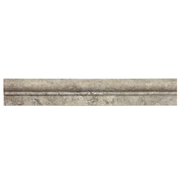 Silver Travertine Honed Ogee-1 Crown Chair Moulding 2x12 All Marble Tiles