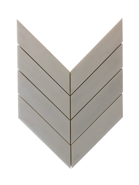 Dolomite Chevron 2x8 Soft Touch Mosaic - All Marble Tiles