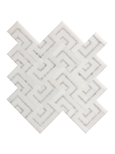 Duccia Marble Mosaic With Thassos & Carrara Dot - All Marble Tiles