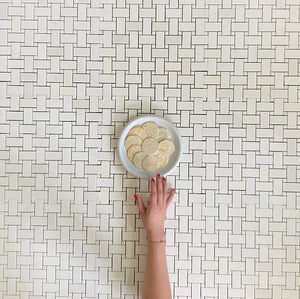 Thassos White Marble Polished Basketweave Mosaic All Marble Tiles