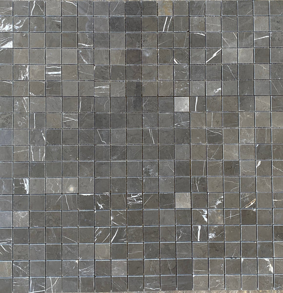 Graphite Marble Mosaic Square Polished Tile| Luxurious Wall & Floor Home Décor| Timeless Elegance| Ideal for Kitchens & Bathrooms| High-Quality Design All Marble Tiles
