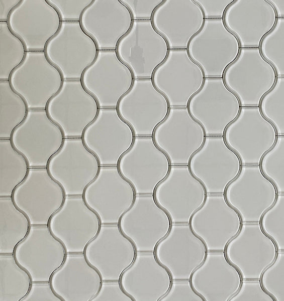 Lanterna Waterjet Mosaic Gray Clear Glass Tile Polished| Stylish Wall Décor| Contemporary Design| Ideal for Kitchens & Bathrooms| Chic & Sophisticated All Marble Tiles