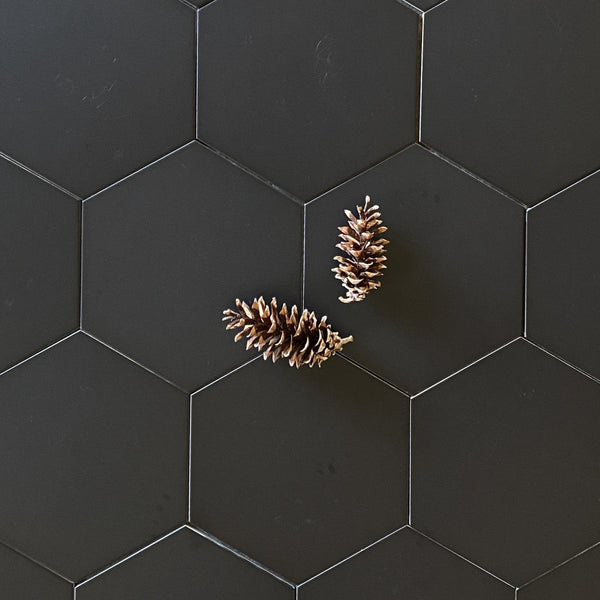 Toscana Negro Porcelain Hexagon tile 10" $8/SF All Marble Tiles