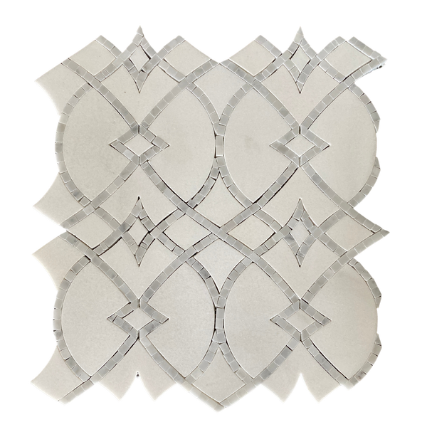 Lace Waterjet Mosaic Thassos Marble for Kitchen Backsplash| Accent Wall Bathroom| Bathroom Tile| Luxury Tile| White  Marble Tile All Marble Tiles