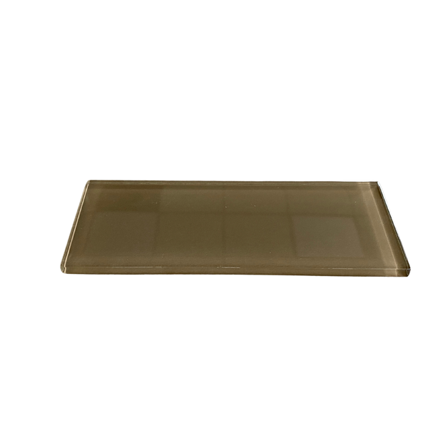 Light Brown Glass Tile Polished Clear Glass 3"x8" $5.25/SF | Ideal for Kitchen Backsplash, Floor & Wall | Durable Glass Tile for Shower | Stylish Accent Tile | All Marble Tiles