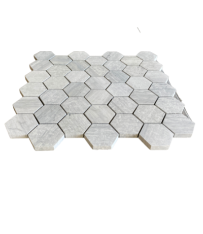Bluewood Hexagon 2” Honed Mosaic All Marble Tiles