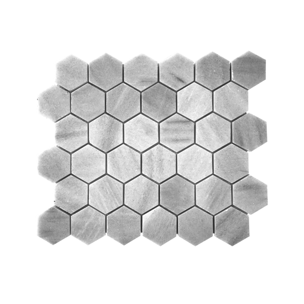Siberian Grey Polished Hexagon 2" Mosaic All Marble Tiles