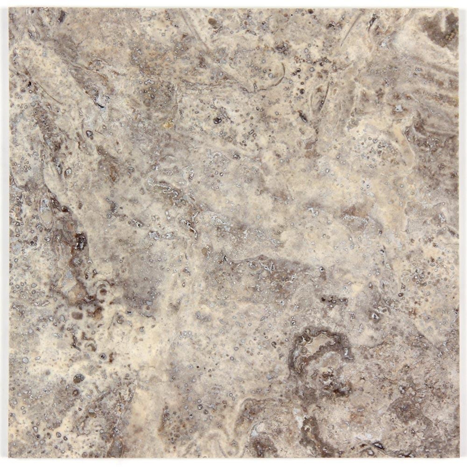 Silver Travertine Honed / Filled 12x12 Floor And Wall Tiles $6.95/SF All Marble Tiles