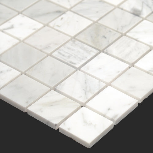 Bianco Carrara 2x2 Marble Square Mosaic Honed All Marble Tiles