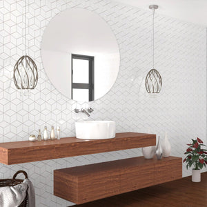 Dolomite Marble Mosaic Soft Touch Mosaic Rhombus 2X2 All Marble Tiles